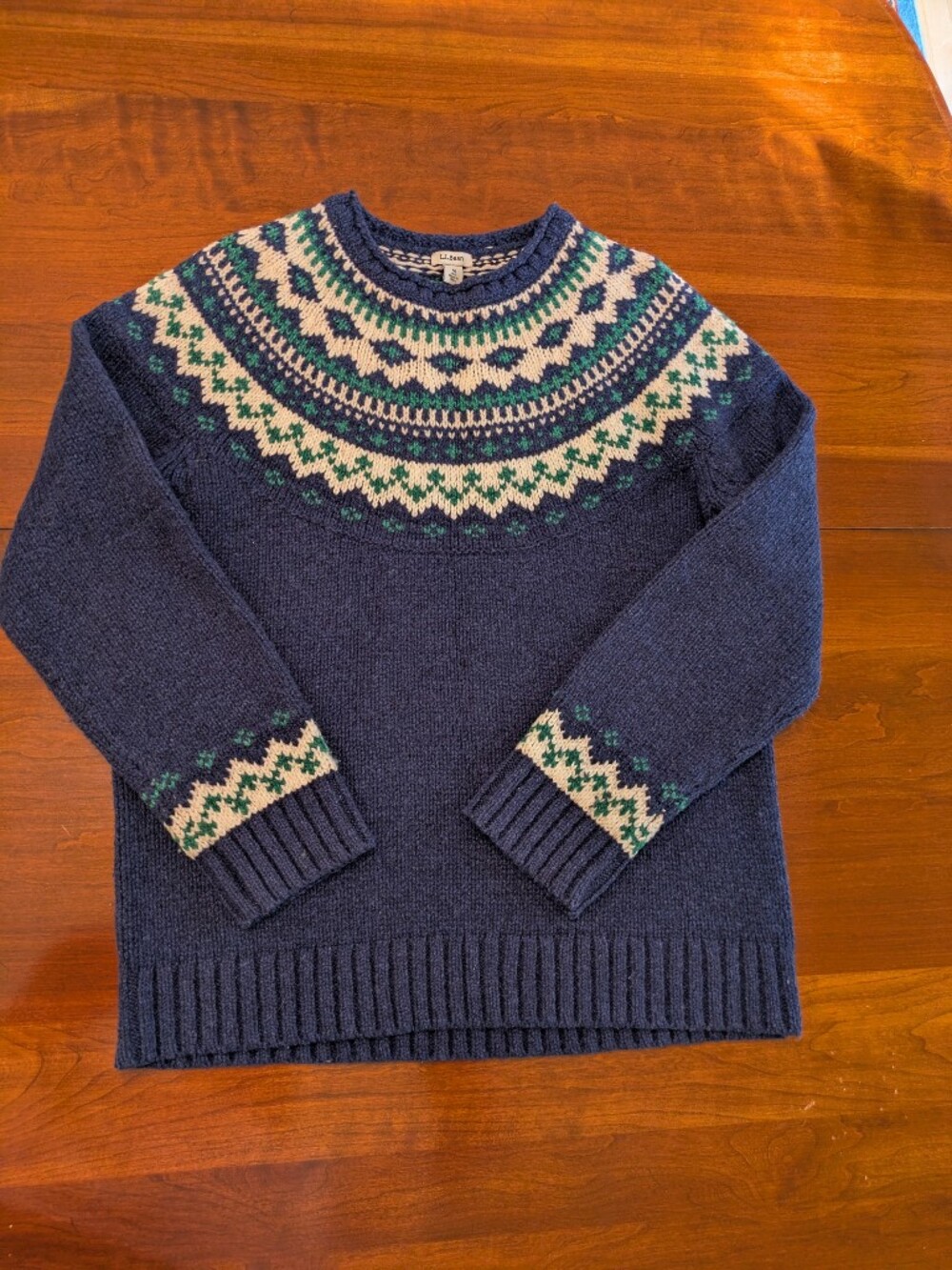 L.L. Bean Lambswool Nordic Sweater